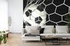 Photomural 3D Soccer Ball In Net Washable Fleece 254x184