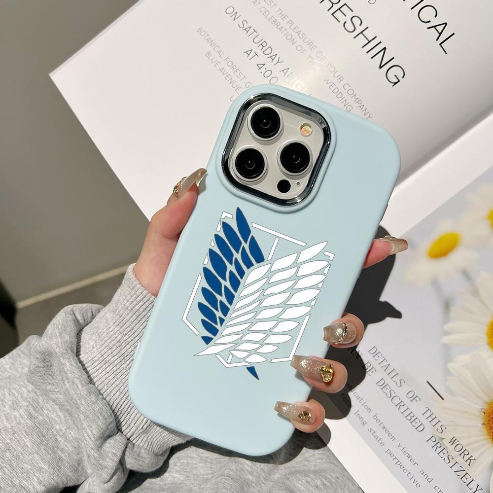 Ae83 Japanese Anime Attack On Titan art Phone Cases for Samsung A13 A32 A53 A04 A54 S24 Ultra Infinix Hot 40 Huawei Metal Camera Protective Back Cover