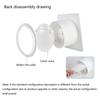 Versatile Inline Ventilation Fan Efficient Inline Air Booster Duct Extractor Suitable for Sunrooms & Horticultural Space