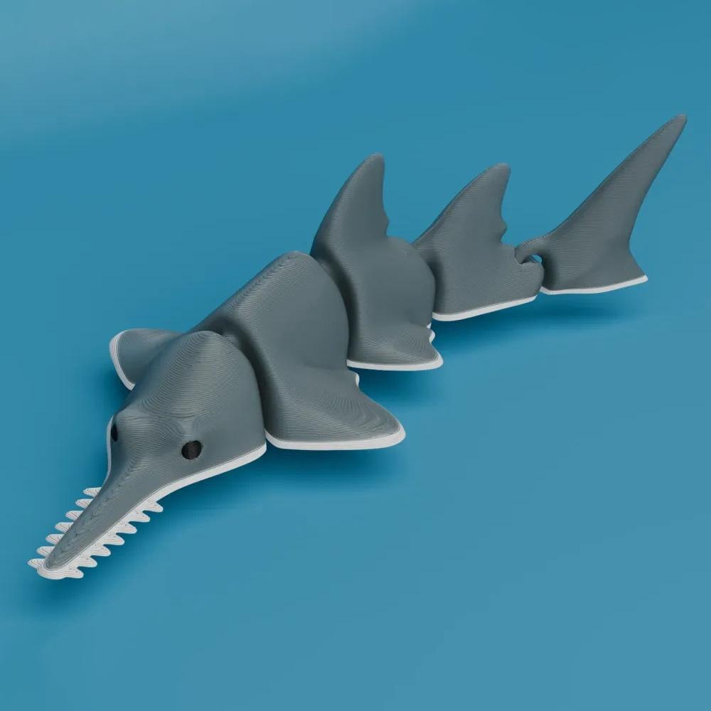 

3D Printed Small Animal Joint Flexible Simulation Shark, Killer Whale Ornament Home Decoration Perfect Gift for Friends Family