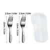 316 Stainless Steel Cutlery Set With Plastic Storage Box Portable Cute Mini Spoon Fork For Children Kitchen Tableware