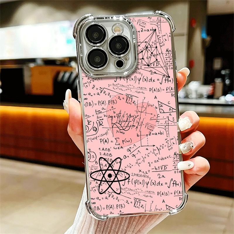 Physics Chemical Mathematics Soft Phone Case For iPhone 15 16 17 Air 14 Pro Max 16E Plus 13 12 Mini Plating Anti-Fall Fundas
