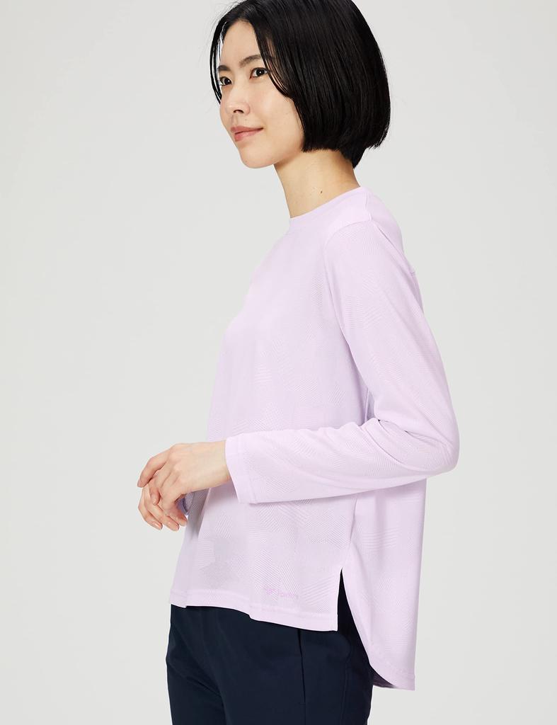 Foxfire SC Windpass Crew Shirt Pale Size Insect UV Protection (8215179), Women's, Pink, L, Repellent, Skorlon, Moisture-Wicking, Quick-Drying,