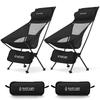 Outdoor Chair Folding with Pillow Super Lightweight 2025 New Model High Back Chair Camp Chair Compact Folding Load Capacity 150kg Backrest Comes with