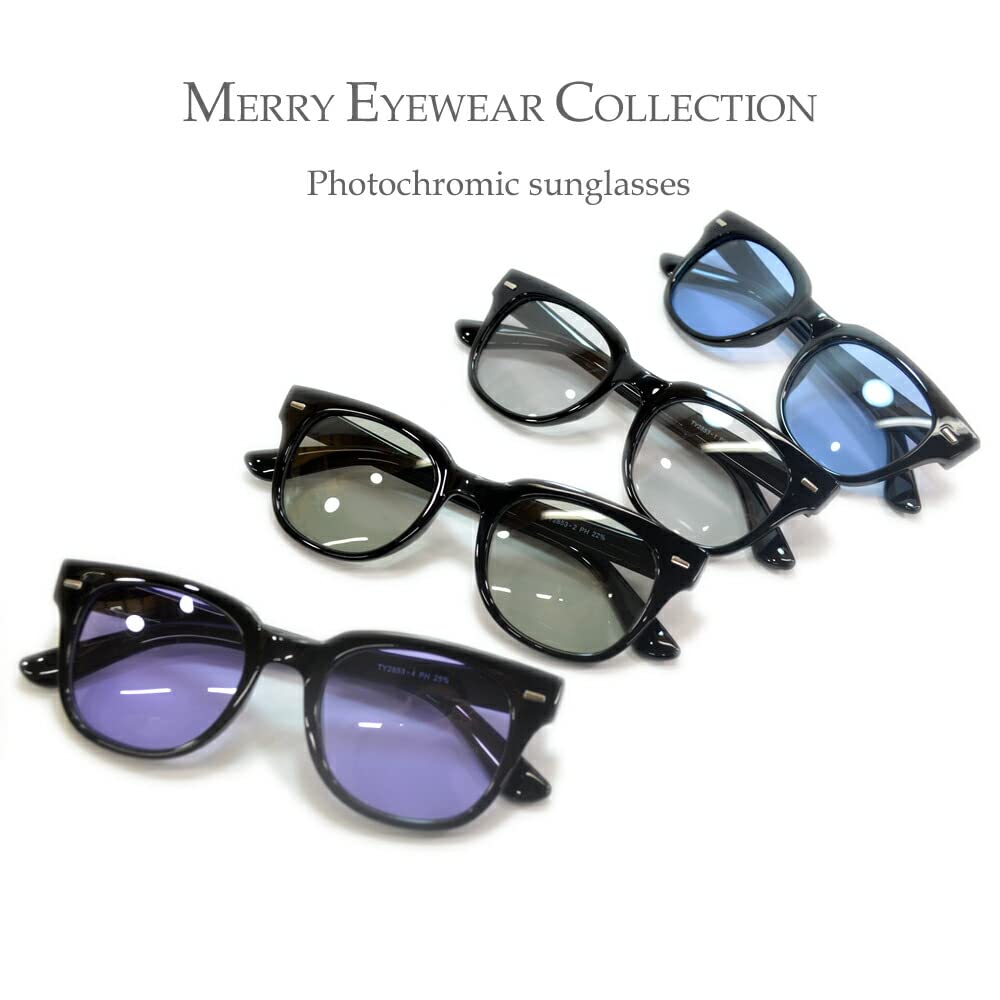 [MERRY PLEASURE] Photochromic Sunglasses, Polarized Sunglasses, Fishing, Sports, Driving, Fashion Glasses, Men's & Women's, Wellington Style, Light