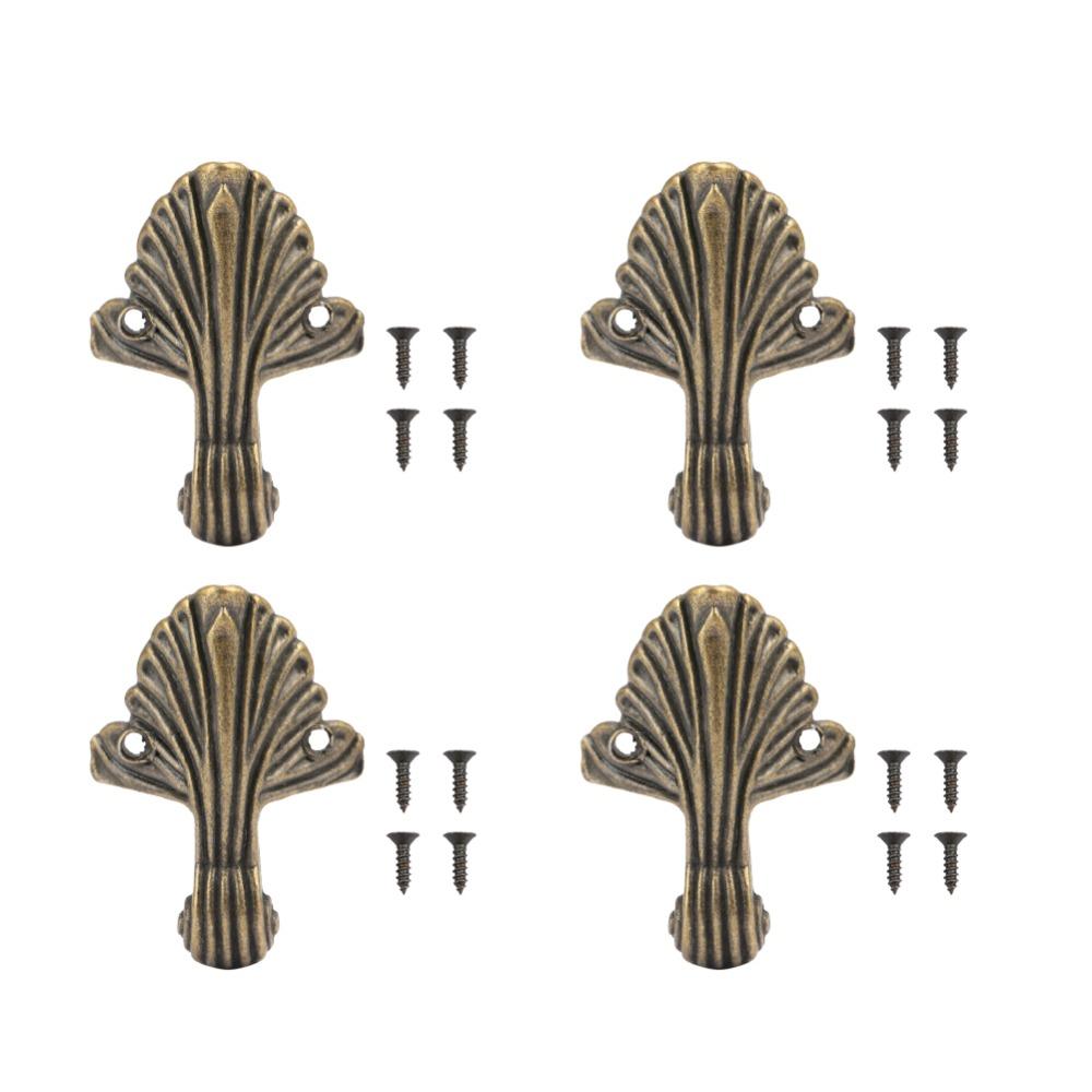 Antique Box Corner Legs Zinc Alloy Corner Protectors Jewelry Box Feet  for Wooden Box Decoration