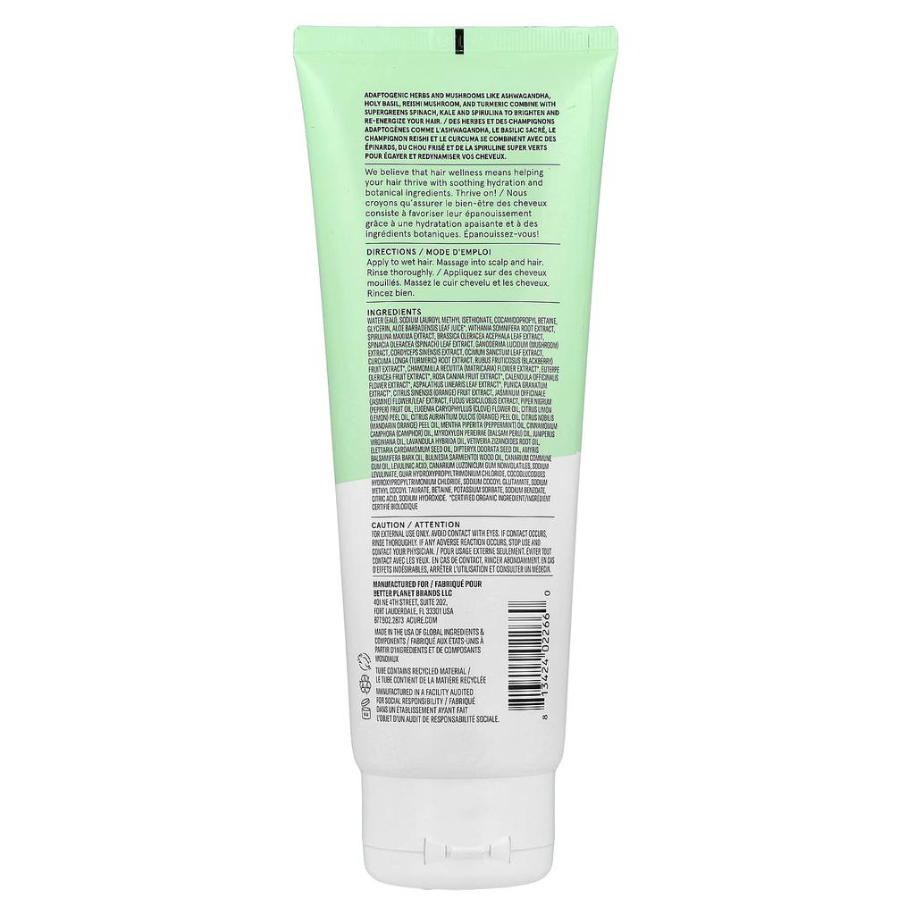 Juice Cleanse Super Greens & Adaptogen Shampoo, 236.5 Ml (8 Fl Oz)