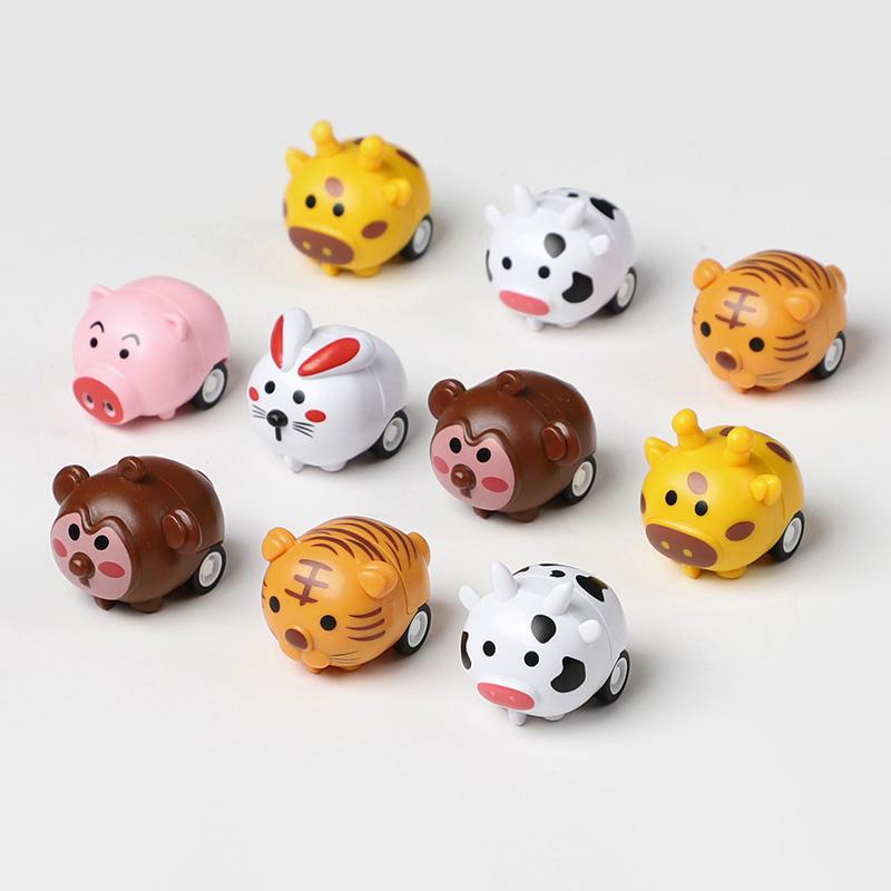 

12Pcs Cartoon Animal Pull-Back Cars Kids Toy Birthday Party Favors Goodie Pinata Fillers Christmas Easter Gift Classroom Prizes 12Pcs