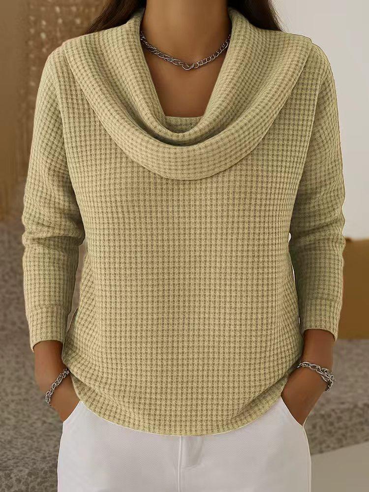 Solid Color Casual Loose T-shirts For Woman Vintage Women's Oversized T-shirt Long Sleeve Tees Fashion Female Tops