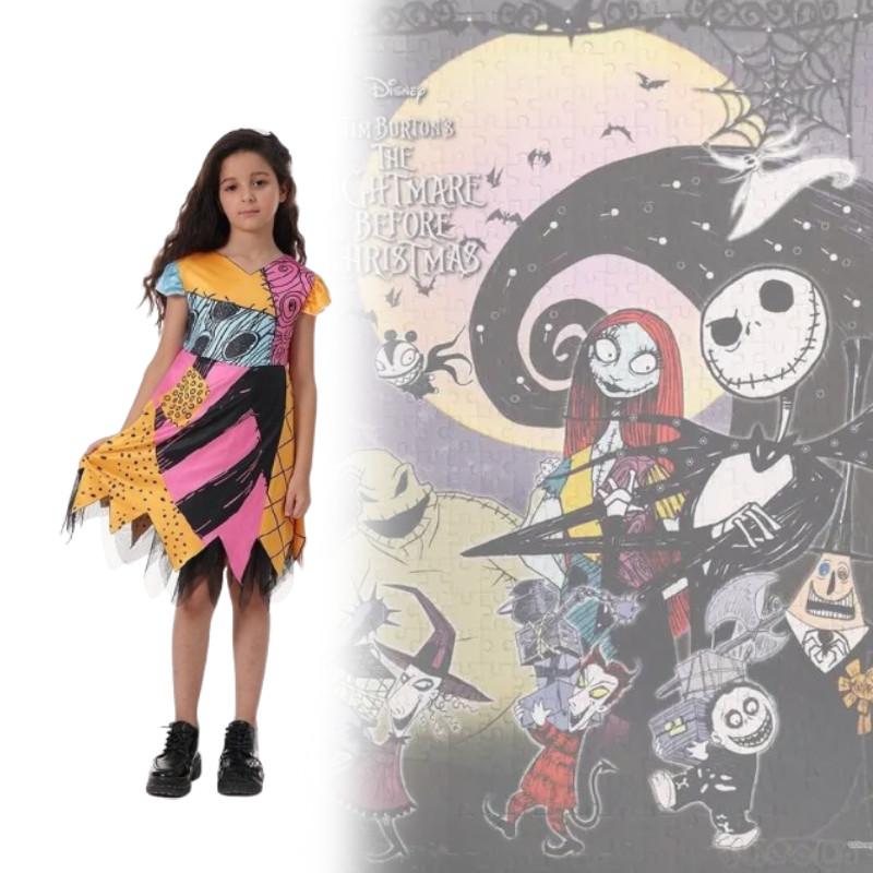 The Nightmare Before Christmas Sally Girl Costume For Halloween And Christmas Themed Parties