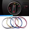 Interruptor de farol de carro decorativo moldura guarnição anel adesivo adequado para Volkswagen VW Golf Jett MK5 MK6 Passat B6 B7 CC Touran Tiguan