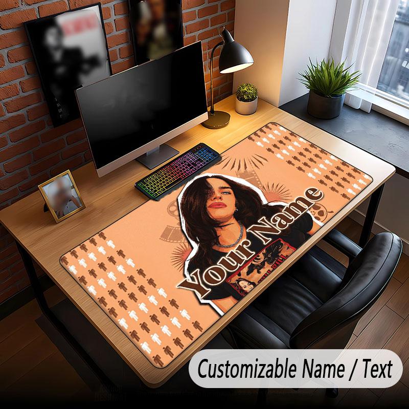 Custom Name Extended Mouse Pad,Billie Eilish Gaming Desk Mat For Home Office Desktop Decor