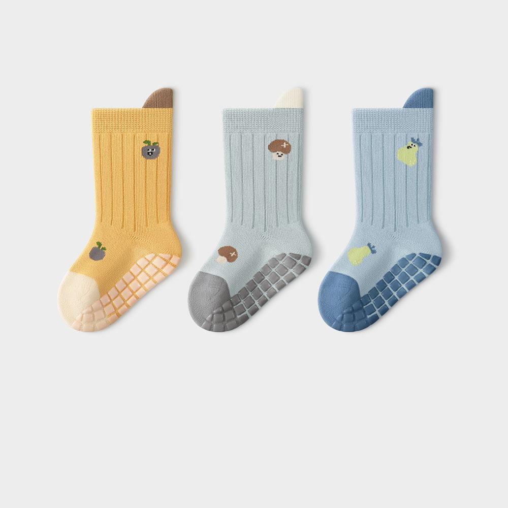 3 Paar Cartoon Kinderbodensocken mit Noppen Atmungsaktiv Rutschfest Kinderbodensocken Weiche Rutschfeste Socken Für Kinder