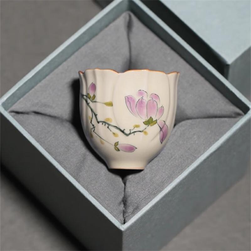 Hand-painted Ceramic Flower Teacup
