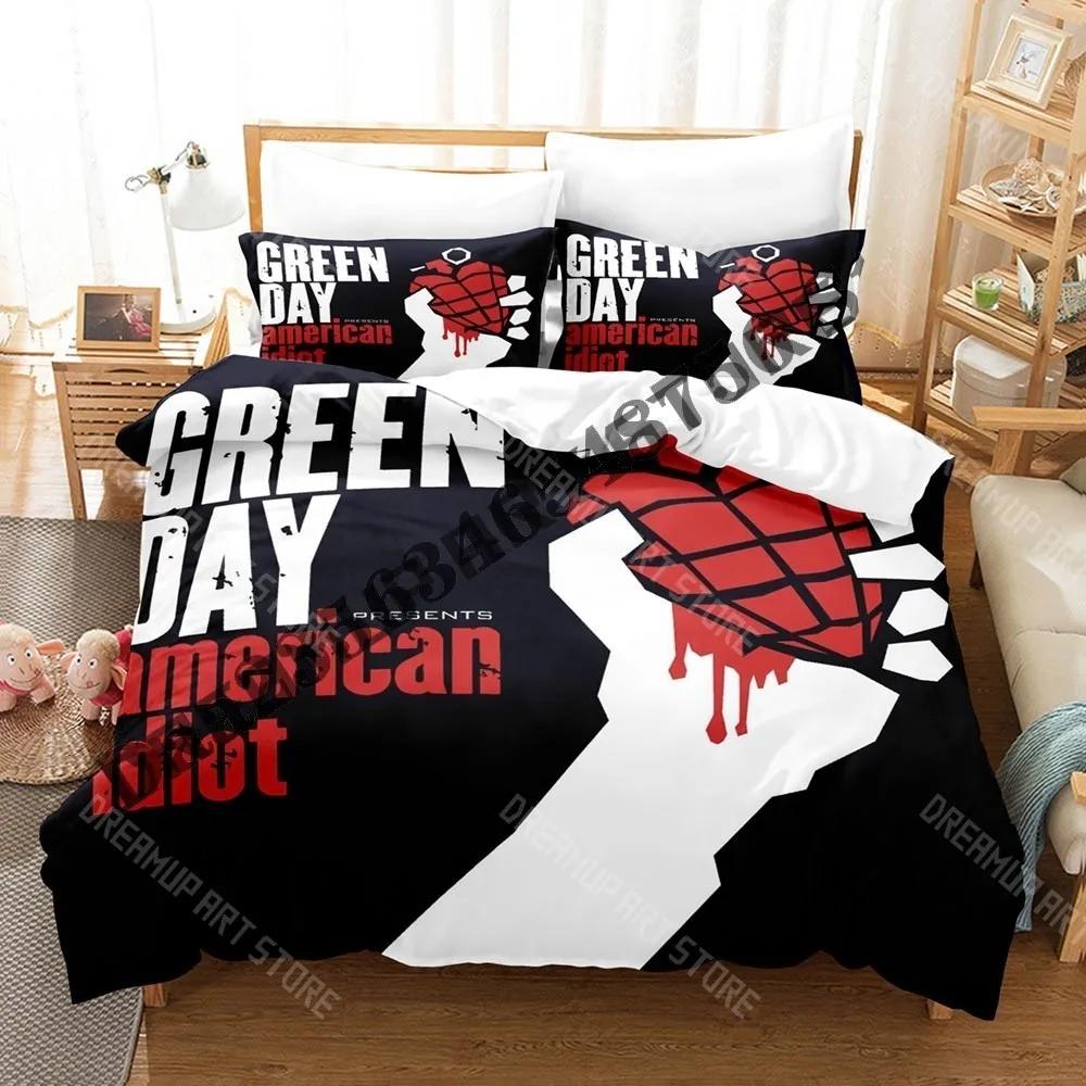 3D Print Green Day AMERICAN IDIOT Bedding Set Single Twin Full Queen King Size Bed Set Adult Bedroom Duvetcover Sets Anime