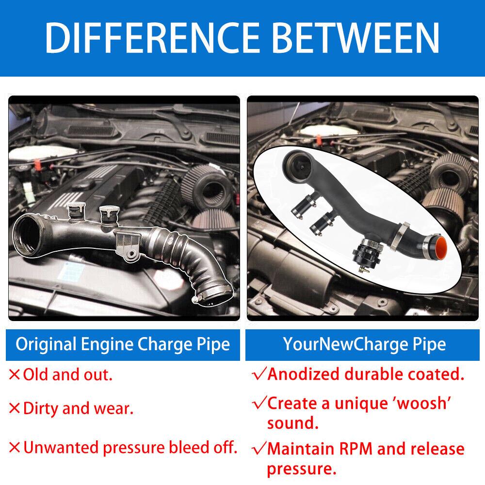 Air Intake Turbocharge Pipe Kit 50MM Pressure Relief Valve For BMW N54 E82 E88 E90 E92 135i 335i Car Engine Parts