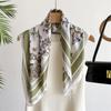 Fashion Silk Scarf Korean Version Headscarf Small Square Scarf Butterfly Scarf Spring and Summer Flowers New Professional Simulation Silk Printing