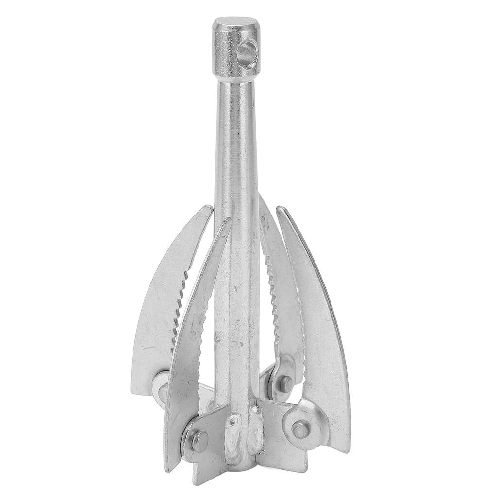 Fishing Water Grass Knife with 10m Rope Foldable Galvanized Iron Rust Resistance Durable Weed Remover