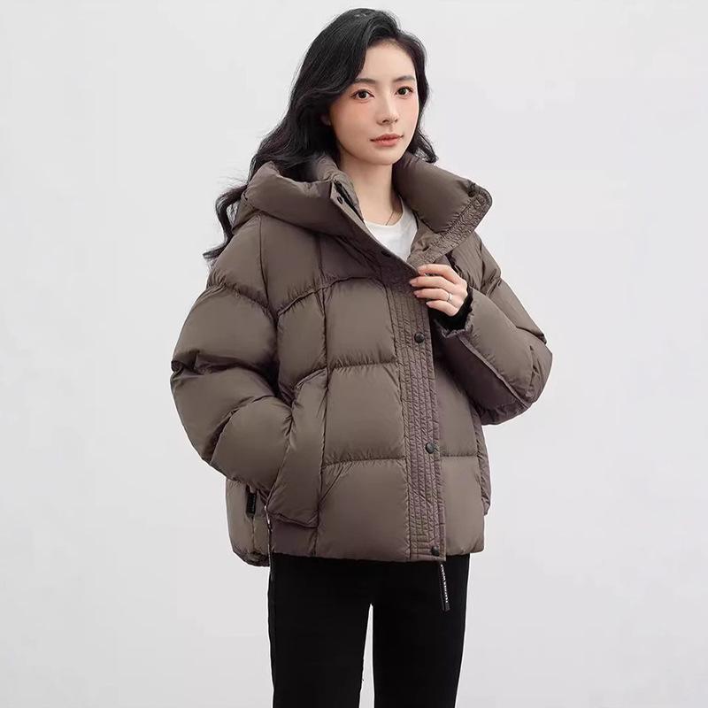 3D Pocket Winter Down Jacket: New Korean-Style, White Duck Down, for Petite Figures - Versatile Cold-Protection Wear