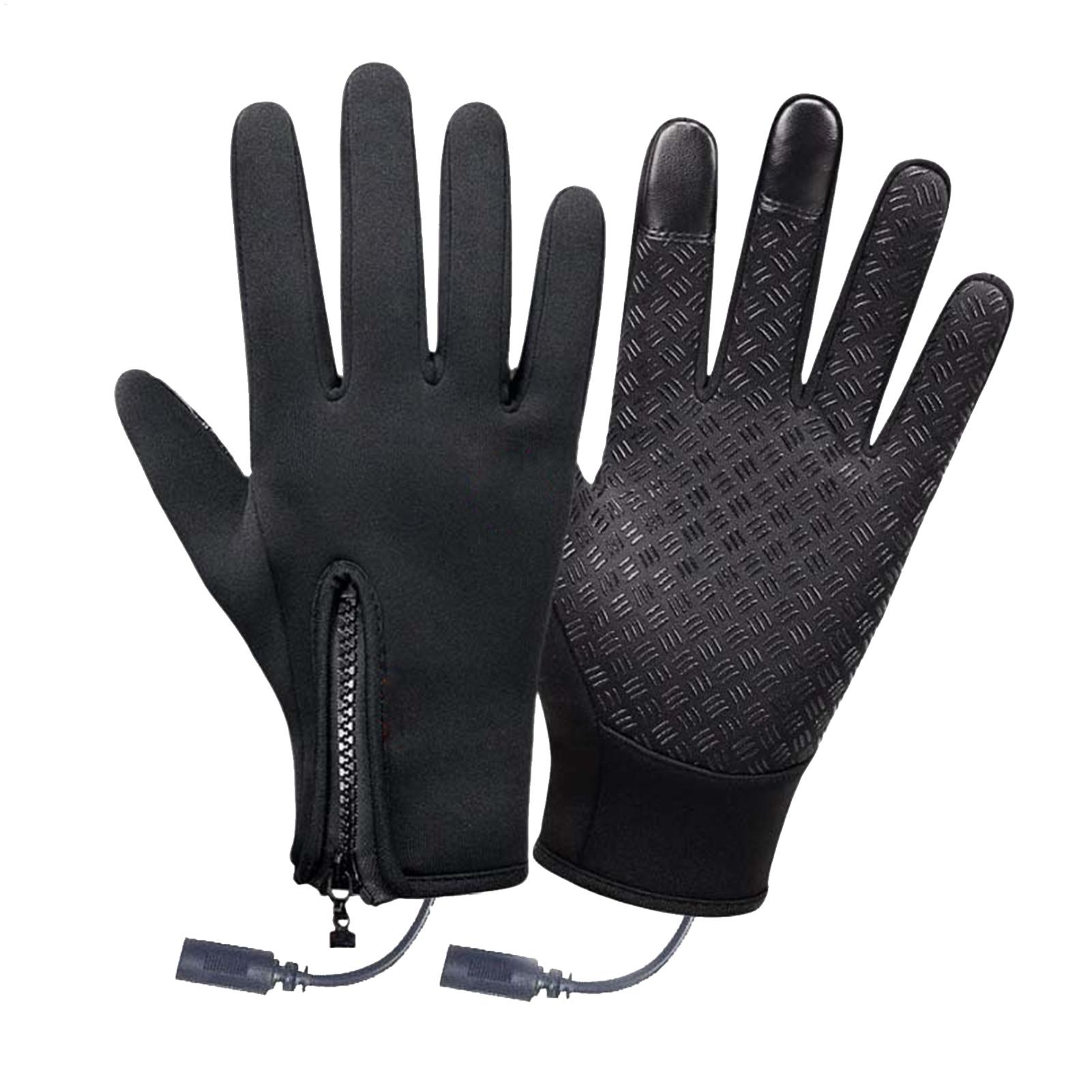 

USB Electric Heated Motorcycle Gloves Outdoor Winter Touch Screen Ski Gloves Sport Fishing Skiing Warm Riding Bicycle Gloves M