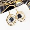 Colorful Drop Earrings Accessorie Girl Jewelry Gifts Summer Fashion Multicolor Three Circles Acrylic Gold Women Jewelry Cute