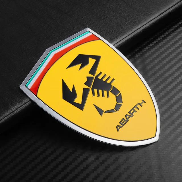 1/2pcs Car Styling 3D Aluminum ABARTH Scorpion Badge Sticker Body Trunk Decoration For Fiat 500 Punto Stilo Ducato Palio Pondo