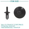 ACROPIX 50pcs Car Rivet Fastener Bumper Fender Push Clip Universal 5mm Hole Black