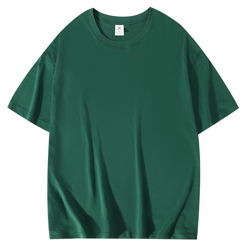 210g Pure Cotton Combed Compact Mercerized Oversized Drop Shoulder Plain Solid Color T-Shirt for Corporate Customization