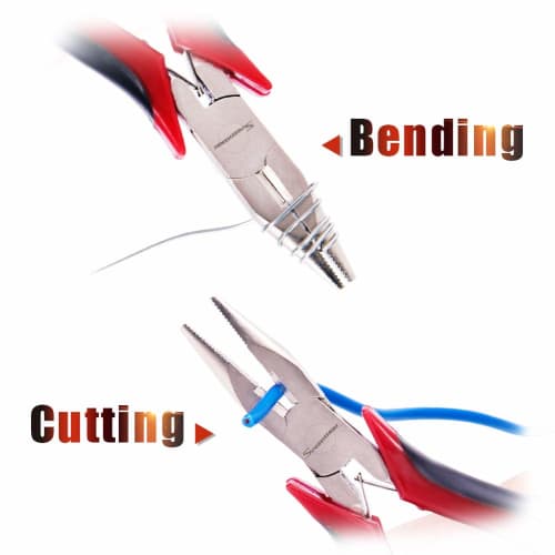 SPEEDWOX 123mm Long Nose Pliers, Mini Pliers, Cuttable, CR-V Steel, Micro, Compact, Lightweight, Grooved, Perfect for Precision Work, Beading, Accesso