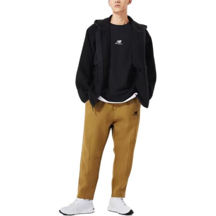 New Balance Velvet Jackets Men's Black Hooded Moderate AMJ13382-BK