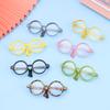 1Pc Lovely Round Frame Miniature Doll Glasses For Blythe Candy Color Clear Lens Eyeglasses Plush Doll Toy Eyewear Doll Accessory