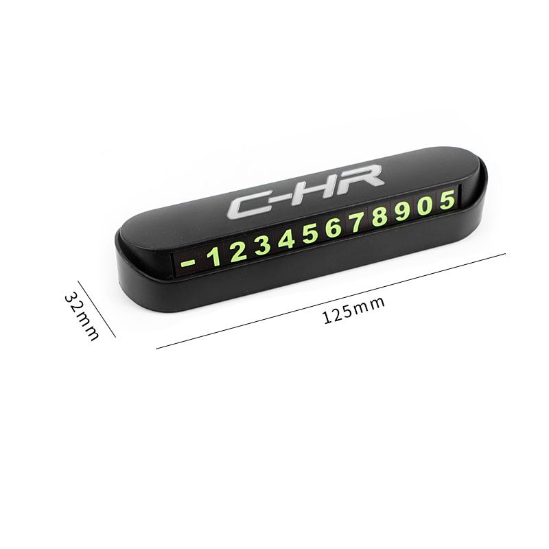 

Car Temporary Stop Sign Parking Card Telephone Number Card Plate for Toyota CHR C-HR Accessories Car Styling чёрный