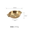Korean dessert cake stainless steel disc, golden binaural pasta baked rice restaurant snack plate