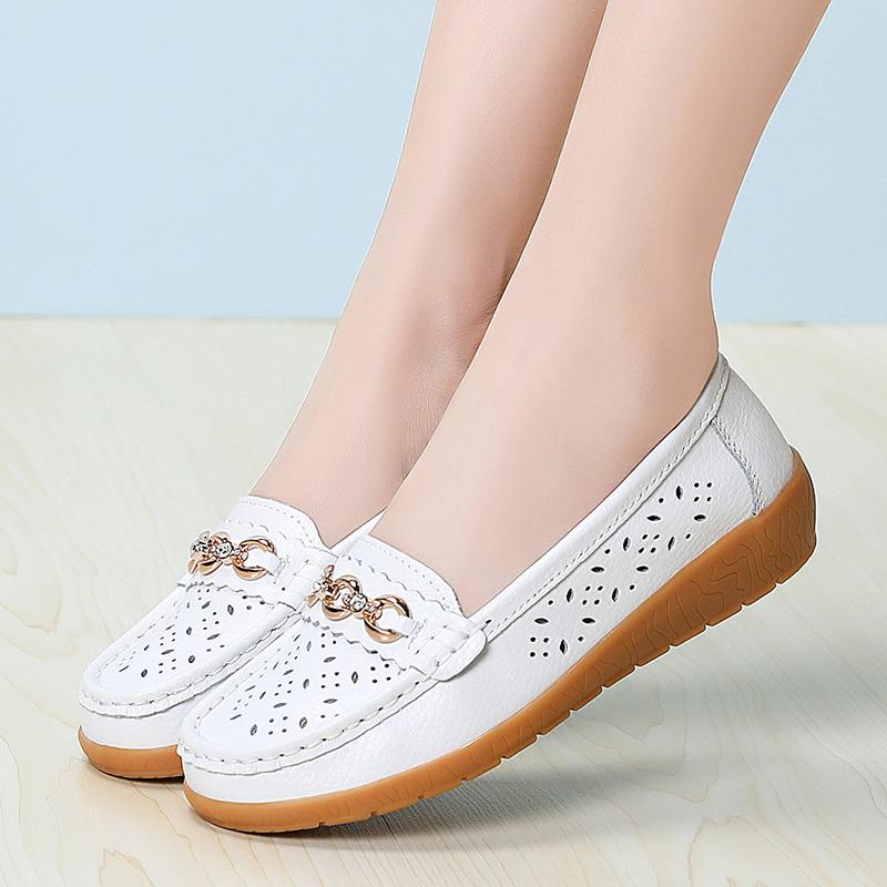 Wedge Shoes Women 2025 New Casual Classic Fashion Elegant Candy Colors Leather Shoes Comfortable Female Walking Footwear Lofers