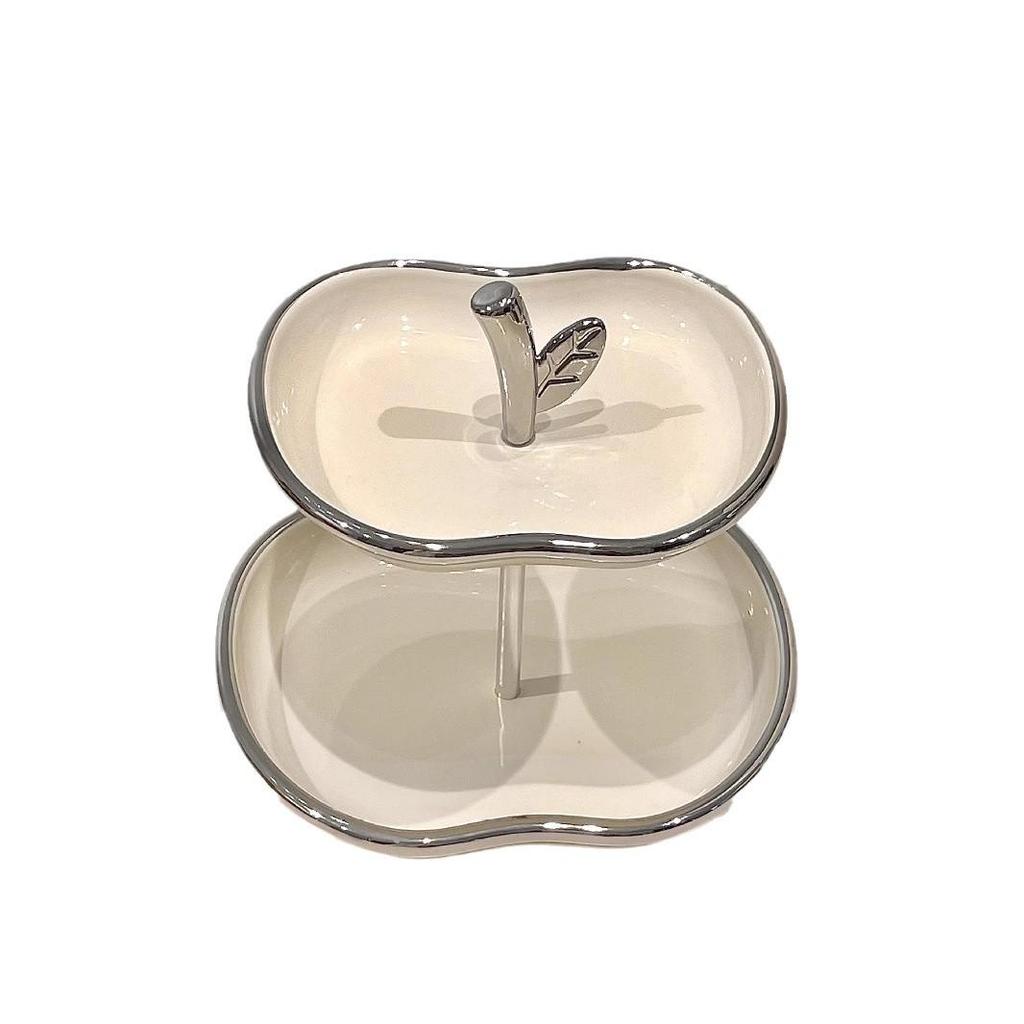 High-Value Ceramic Fruit Skewer Display: Multi-Layer Snack and Candy Plate for Living Room or Front Desk