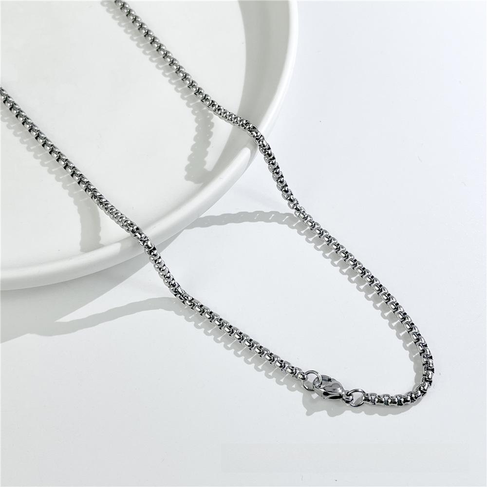 

Унисекс-колье из титановой стали с кубинской цепочкой — стиль хип-хоп, дизайн в виде змеиной кости, универсальная цепочка на ключицу