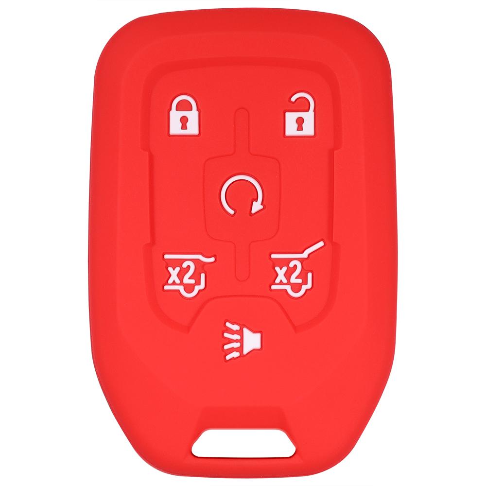 Key Fob Cover Case for GMC Yukon Chevy Tahoe Silverado Suburban Denali Terrian Acadia Sierra Car Key Protection Cover