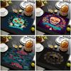 4/6/8Pcs Mexican Day of The Dead Skull Linen Placemat Skull Placemats Table Decor Sugar Skull Band of Musician Festival Decor