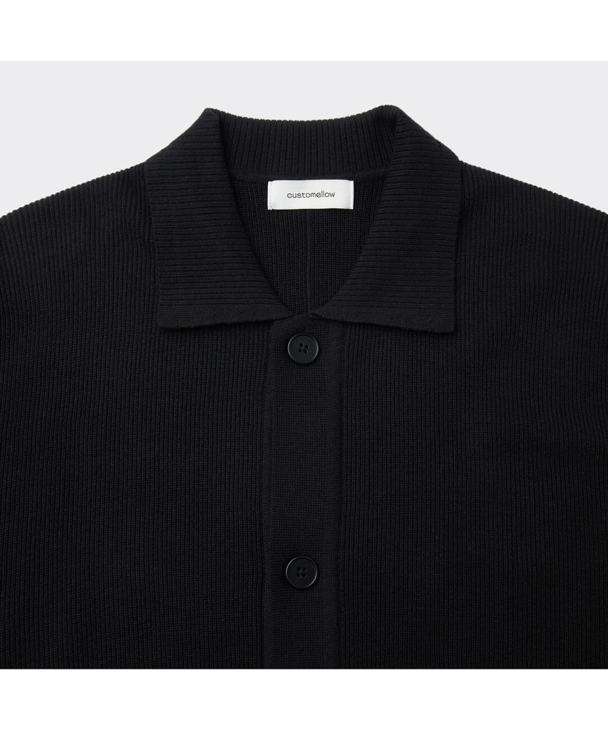Customellow [Essentials] Black Texture Cardigan C9Wam26111Bkx