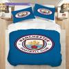 Manchester City Heritage Emblem Bedding (1 * Duvet Cover + 2 * Pillowcase, Without Core) 2DFlat Christmas Birthday Gift Bedding Set