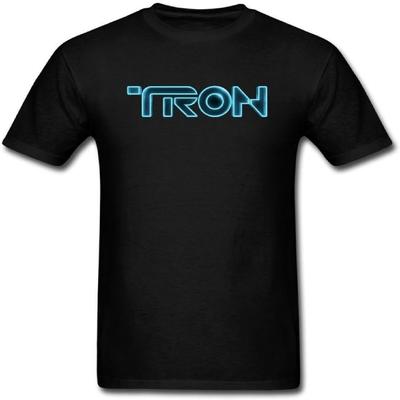 SWWM Men's Tron Logo Short Sleeve Cotton T Shirt Black