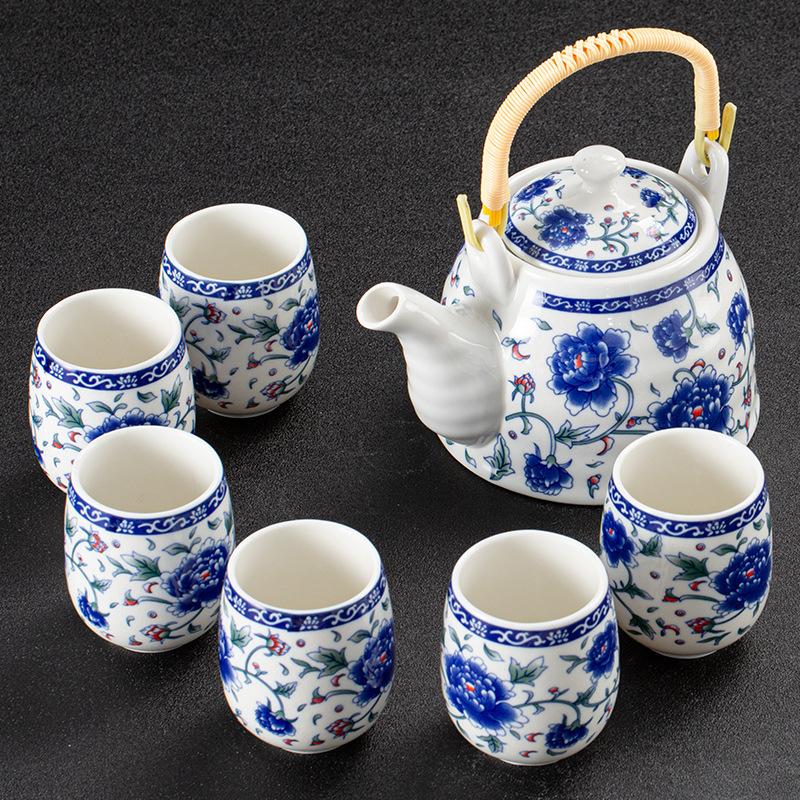 

Premium Quality 1 Teapot 6 Cups Tea Set with Large Capacity Lift - Handle Teapot, Perfect for Entertaining