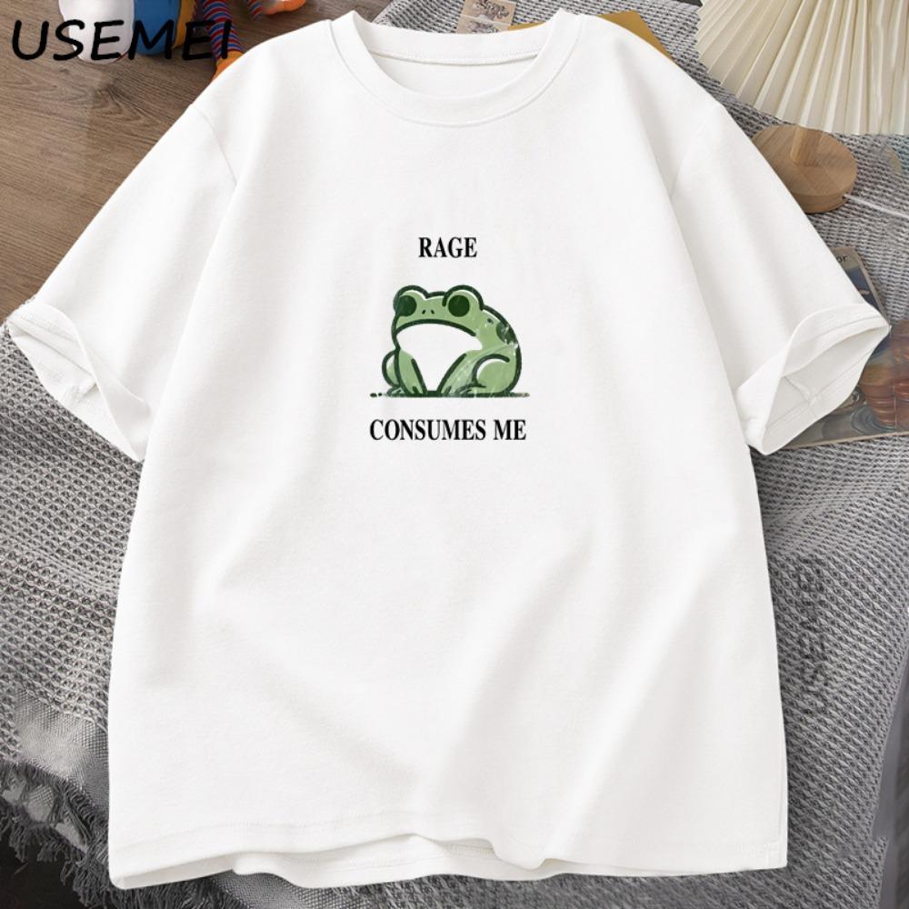 

Rage Consumes Me Frog Vintage T Shirt Men Women Tee Nature Lover Silly Frog Retro T-Shirt Mens Clothing Short Sleeve Top M