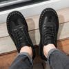 Male Casual Leather Shoes Mens Fashionable Lace Up Flats Shoes Leisure Office Shoes Business Formal Shoes