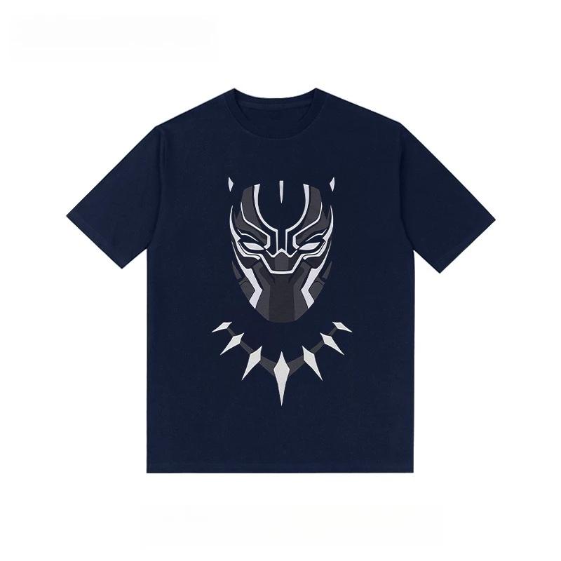 Marvels Black Panther movie shortsleeved Tshirt pure cotton fashionable shortsleeved casual halfsleeved sweatshirt