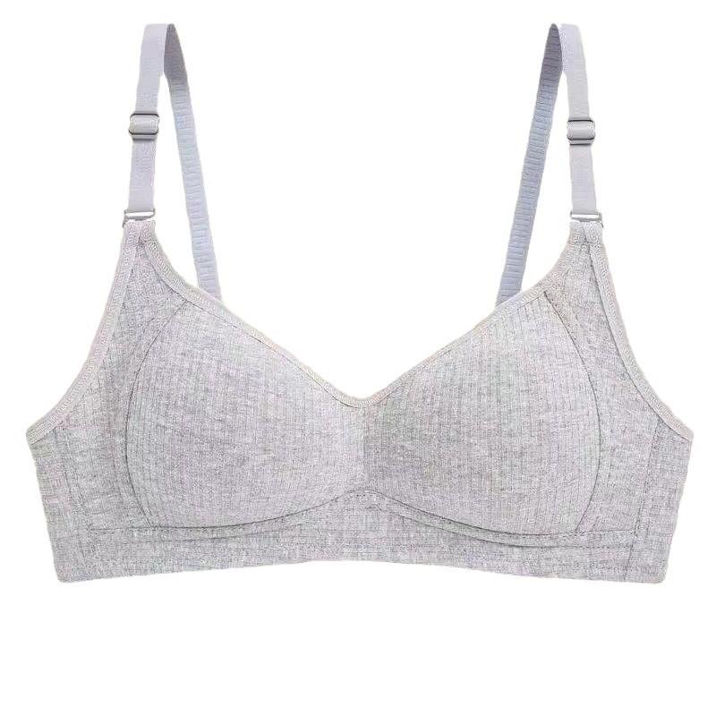 Girls College Style Wireless Bra With Breathable Nylon Fabric For Teen Comfort