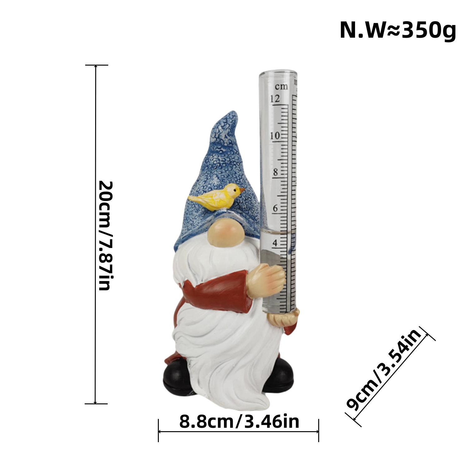 

Смола Гном Дождемер Устройство Для Измерения Дождя Уличный Сад Дождевик Безликий Эльф Украшения Сад Маленькие Украшения