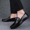 Men's Casual Cowhide Leather Loafers: Slip-On, Flat-Soled, Big Size, Spring Shoes