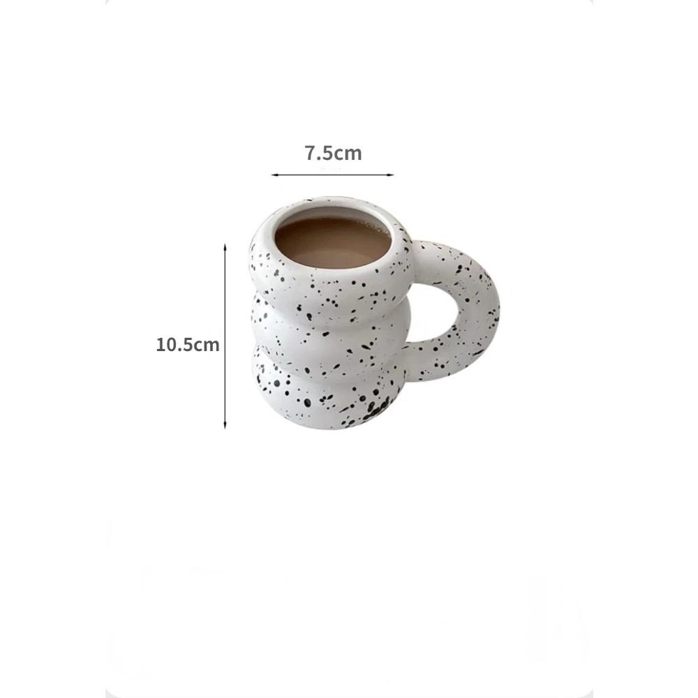 Creative Water Cup Ceramic Mug Nordic Coffee Cups with Big Handrip Colored Ceramics Big Juice Mugs