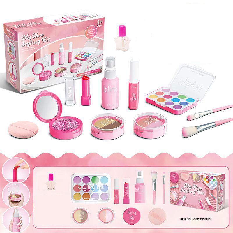 Princess Makeup Toy Set for Girls - Complete Children's Cosmetic Simulation Kit